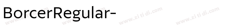 BorcerRegular字体转换