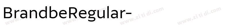BrandbeRegular字体转换