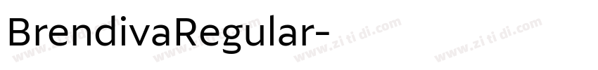 BrendivaRegular字体转换
