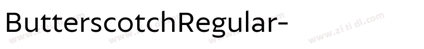 ButterscotchRegular字体转换