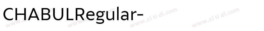 CHABULRegular字体转换