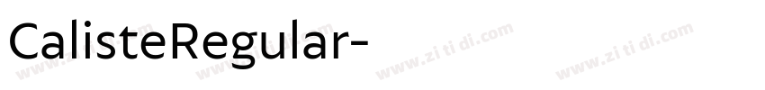 CalisteRegular字体转换