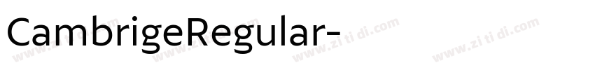 CambrigeRegular字体转换
