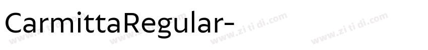 CarmittaRegular字体转换