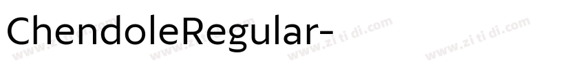 ChendoleRegular字体转换