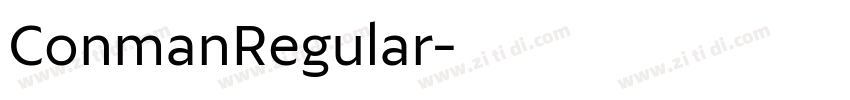 ConmanRegular字体转换