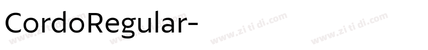 CordoRegular字体转换
