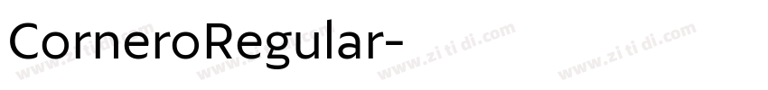 CorneroRegular字体转换