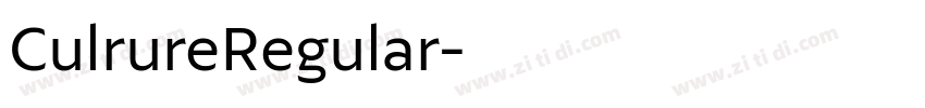 CulrureRegular字体转换