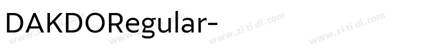 DAKDORegular字体转换