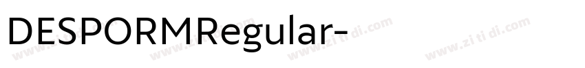 DESPORMRegular字体转换