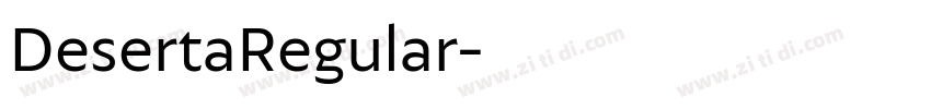 DesertaRegular字体转换
