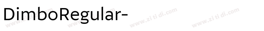DimboRegular字体转换