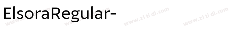 ElsoraRegular字体转换