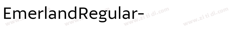 EmerlandRegular字体转换