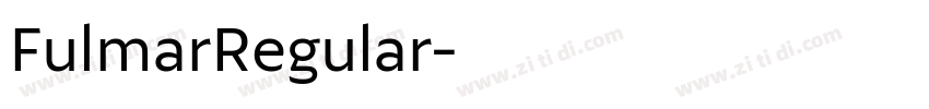 FulmarRegular字体转换