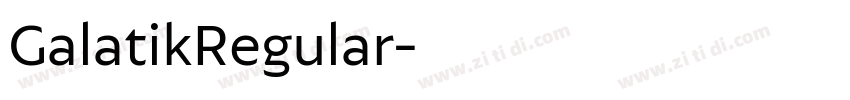 GalatikRegular字体转换