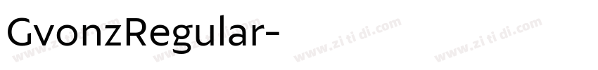 GvonzRegular字体转换