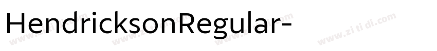 HendricksonRegular字体转换