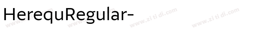 HerequRegular字体转换