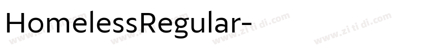 HomelessRegular字体转换