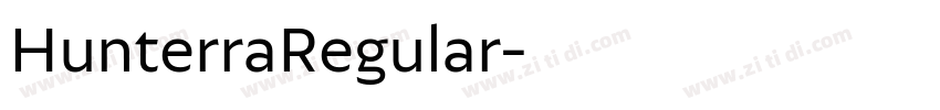 HunterraRegular字体转换