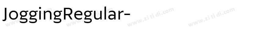 JoggingRegular字体转换