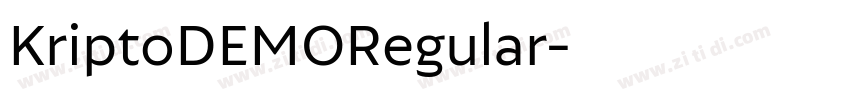 KriptoDEMORegular字体转换