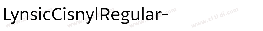 LynsicCisnylRegular字体转换