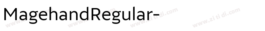 MagehandRegular字体转换