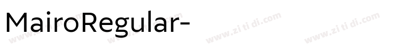 MairoRegular字体转换