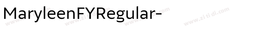 MaryleenFYRegular字体转换
