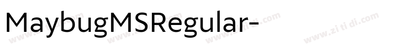MaybugMSRegular字体转换