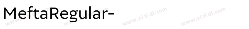 MeftaRegular字体转换
