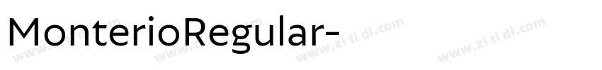 MonterioRegular字体转换