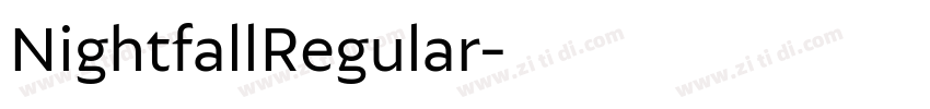 NightfallRegular字体转换