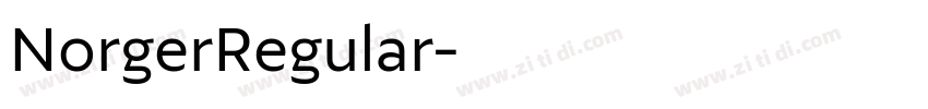 NorgerRegular字体转换