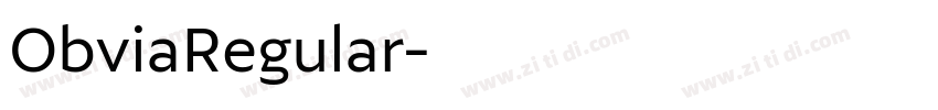 ObviaRegular字体转换