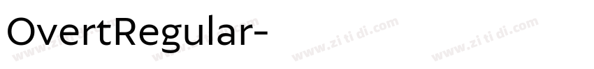 OvertRegular字体转换