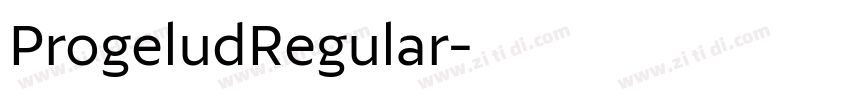 ProgeludRegular字体转换