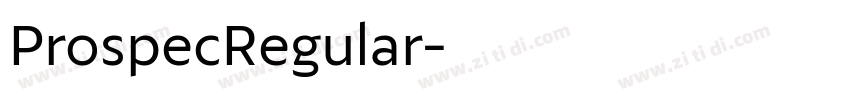 ProspecRegular字体转换