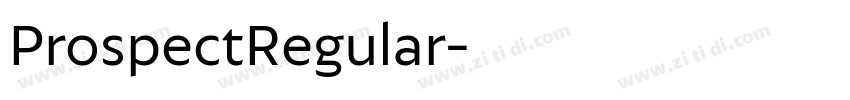 ProspectRegular字体转换