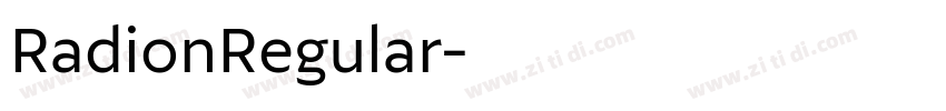RadionRegular字体转换