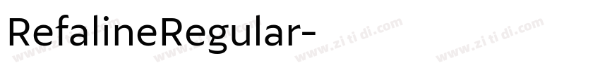 RefalineRegular字体转换