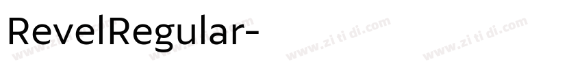 RevelRegular字体转换