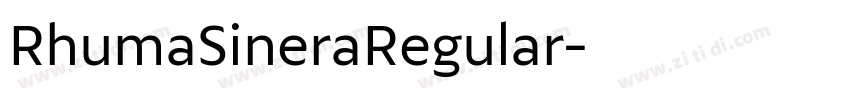RhumaSineraRegular字体转换