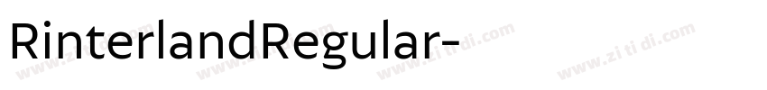 RinterlandRegular字体转换