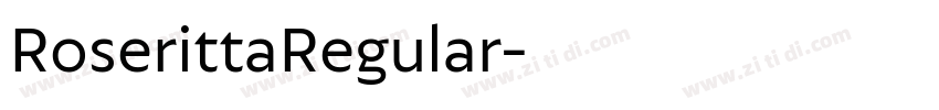 RoserittaRegular字体转换