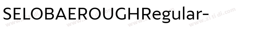 SELOBAEROUGHRegular字体转换