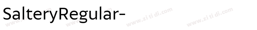 SalteryRegular字体转换